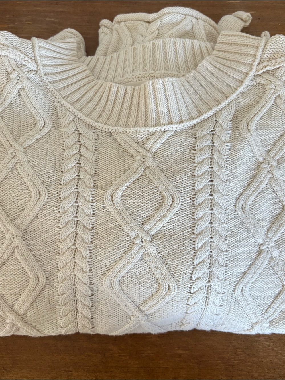 FALL Cream Cable Knit Sweater
